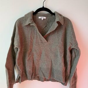 Madewell Gray V-Neck Sweater